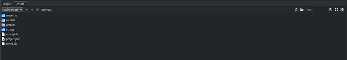The Asset Browser toolbar and path bar